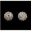 1.41 ctw Diamond Earrings - 14KT White Gold