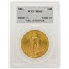 1927 $20 Saint Gaudens Double Eagle Gold Coin PCGS MS62
