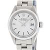 Rolex Ladies Stainless Steel Silver Index Oyster Band Datejust Wristwatch