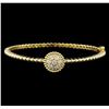 0.65 ctw Diamond Bangle Bracelet - 14KT Yellow Gold