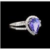 Image 1 : 14KT White Gold 2.51 ctw Tanzanite and Diamond Ring