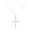 0.25 ctw Diamond Cross Pendant with Chain - 14KT Yellow Gold