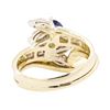 Image 3 : 0.90 ctw Sapphire and Diamond Ring - 14KT Yellow Gold