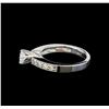 Image 3 : 14KT White Gold 0.69 ctw Diamond Ring