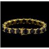 Image 2 : 42.04 ctw Blue Sapphire and Diamond Bracelet - 14KT Yellow Gold