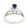 Image 3 : 2.24 ctw Sapphire and Diamond Ring - 18KT White Gold