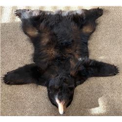 BLACK BEAR, ARIZONA, FULL RUG WITH HEAD, BLACK- 60"W X 60"L