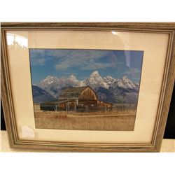 Framed Picture - Barn in Yellowstone
