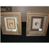 Image 1 : Framed (2) Tie Tack Set, Dall Sheep & Elk