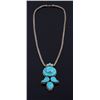 Image 1 : Lone Mountain Spider Web Turquoise Necklace