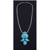 Image 1 : Lone Mountain Spider Web Turquoise Necklace