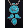 Image 5 : Lone Mountain Spider Web Turquoise Necklace