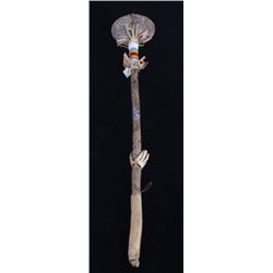 Sioux Beaded Stone Head War Club c. 1900-