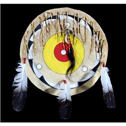 Blackfoot Polychrome Buffalo Rawhide Shield