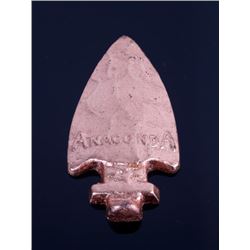 Anaconda Copper Mine Cast Copper Arrowhead