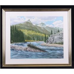 Scheppelman Watercolor of Pilot & Index Peaks