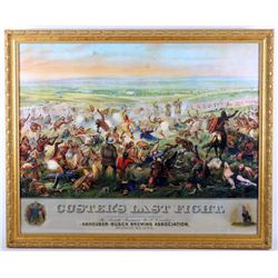 Custer's Last Fight Anheuser Busch Framed Print