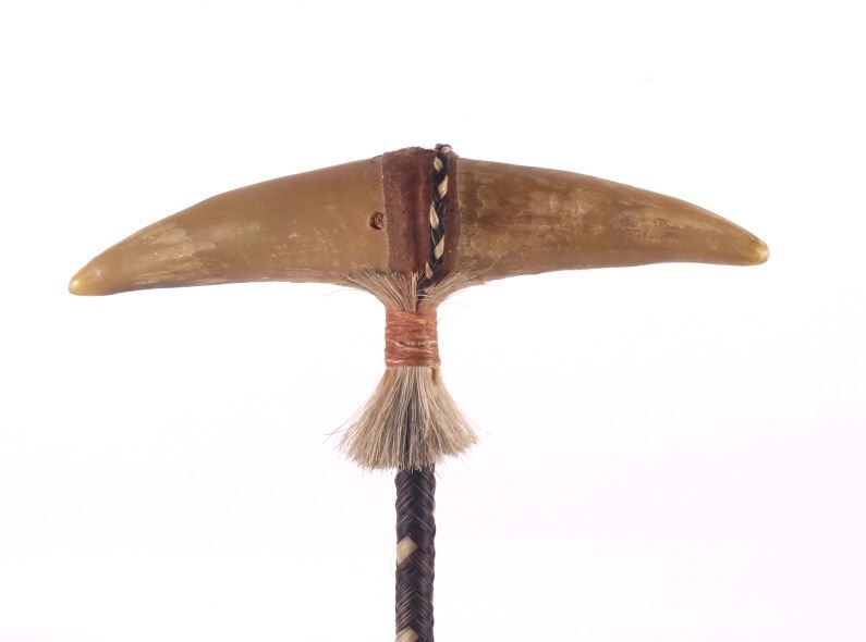 Comanche Rattle Comanche Braided Horsehair Dance Rattle 19th C.