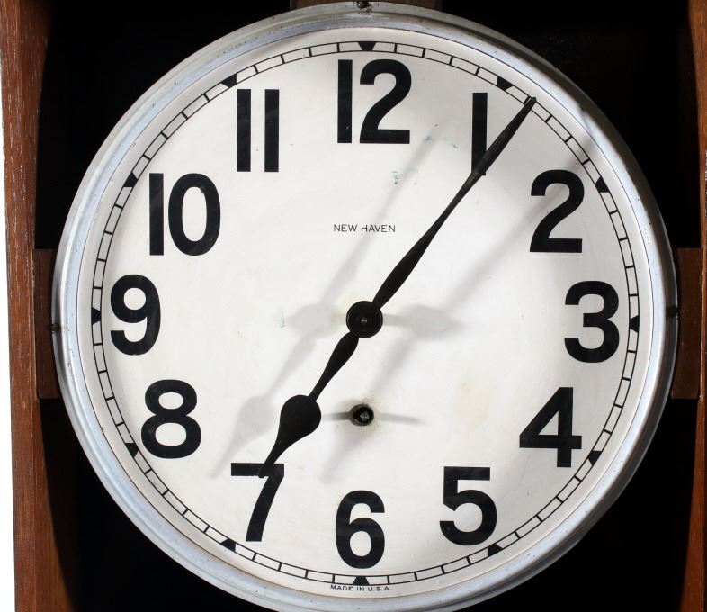 New Haven Clock Company Standard Time Clock