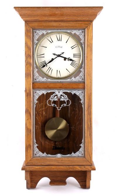 Antique Cornwall Oak Wall Clock