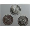 Image 2 : THREE PCS - GEM BU+ AMERICAN SILVER EAGLES