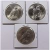 Image 2 : LOT OF THREE PEACE SILVER DOLLARS