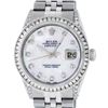 Rolex Mens SS MOP Diamond Lugs & Princess Cut Diamond Datejust Wristwatch With R