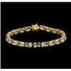 20.90 ctw Aquamarine Bracelet - 14KT Yellow Gold
