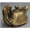 Image 6 : Antique Fengshui Brass  Dragon Turtle Tortoise Wine Pot