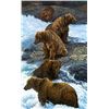 Image 1 : Print: DINNER PARTY: Grizzly BEARS by Gary R. Johnson Studio