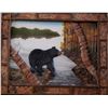 Image 1 : Carved Wood and Painted Black Bear Wall Art