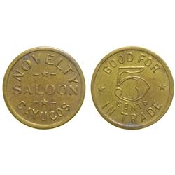 Novelty Saloon Token  (90356)