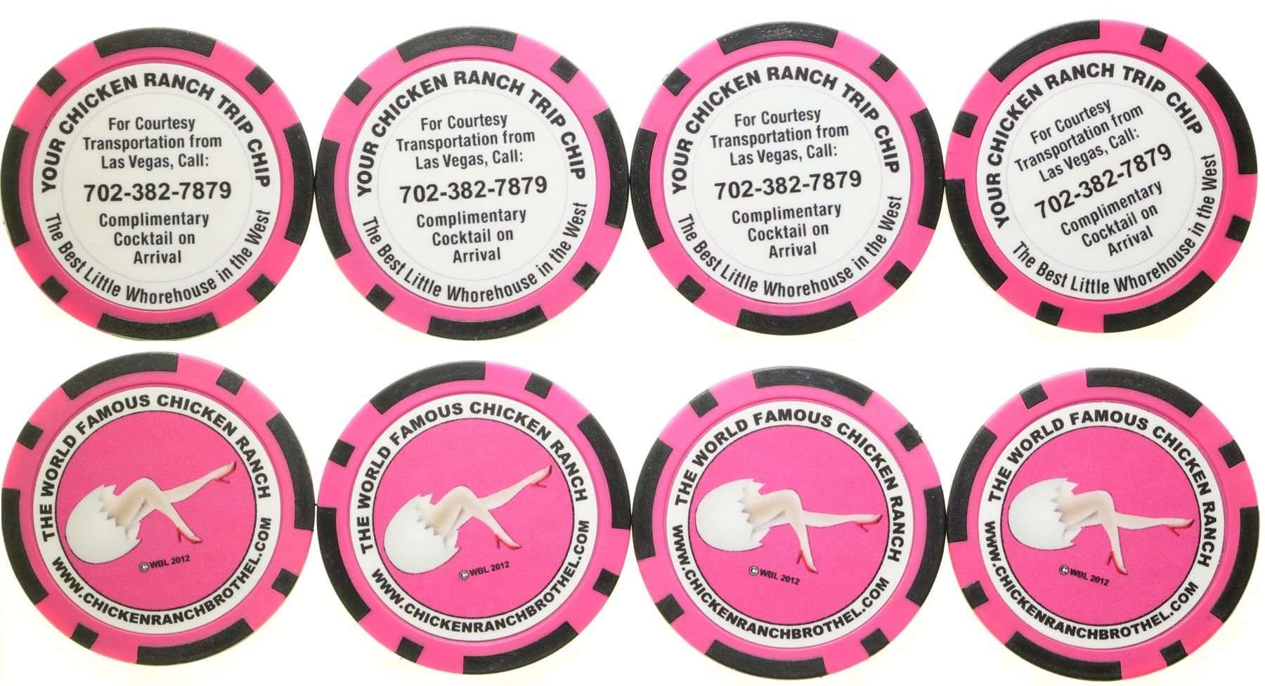 Chicken Ranch Chip-style Tokens (4) (101984)