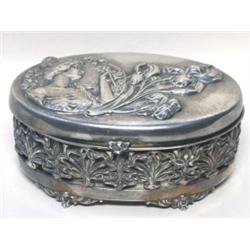 Art Nouveau Oval Jewel Box