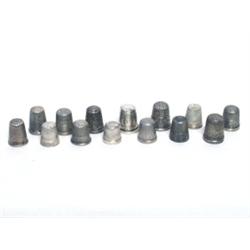 Thimbles:14 Sterling & Continental Silver Items