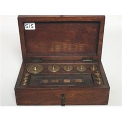 Antique Cased Set of Weights