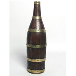 Vintage Coppered Oak Bottle 