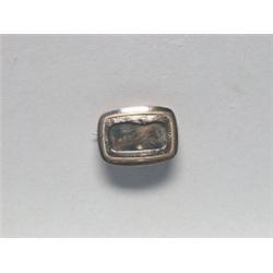 Georgian Yellow GHod Mourning Brooch