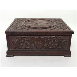 Folk Art: Carved Wood Box 