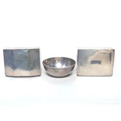 British Sterling Two Boxes & A Bowl