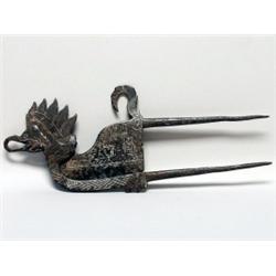 Inlaid Iron Figured Betel -Nut Cutter