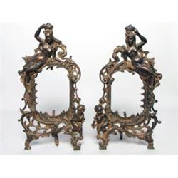 Victorian Bronzed Pr Picture Frames