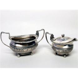 Georgian Sterling Cream and Sugar