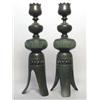 Image 1 : Chinese Bronze Temple Candlesticks 