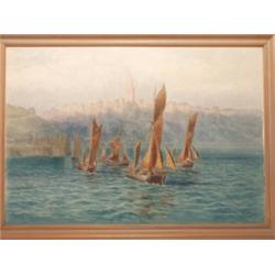 European Watercolour Signed 