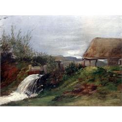 19th C. American Oil Painting on Paper