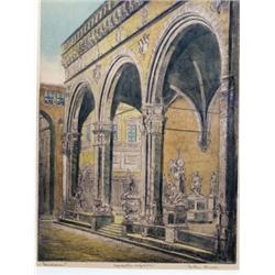 Antique Tinted Etching