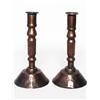 Image 1 : Metalware:  Hand Beaten Candlesticks
