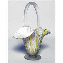 American Satin Glass Basket