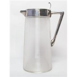Art Deco Silver & Crystal Pitcher